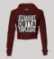 Straight Outta Triplicane Women's Crop Hoodies in Maroon Color